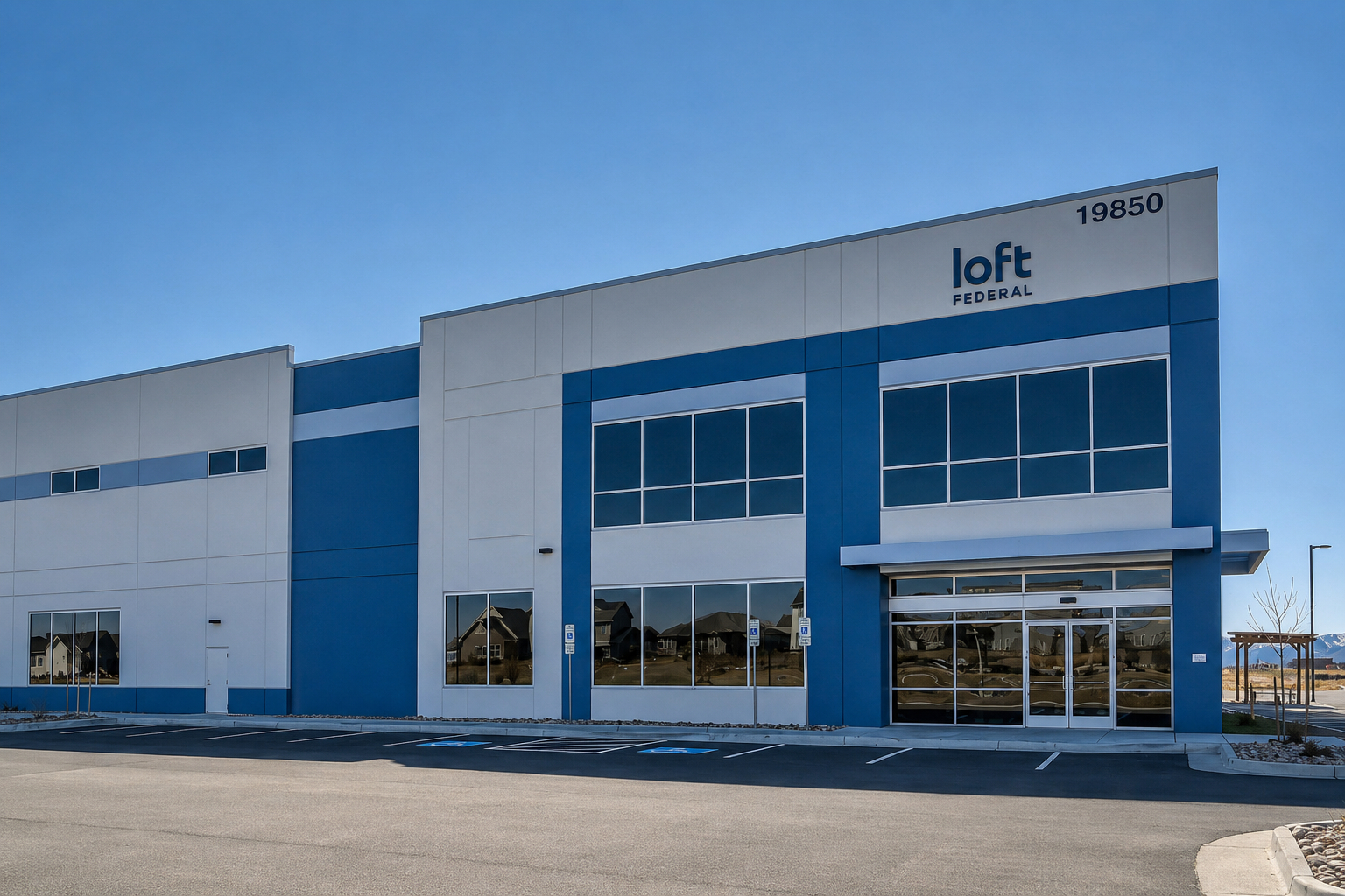 Loft Federal brand lockup and facility visual treatment