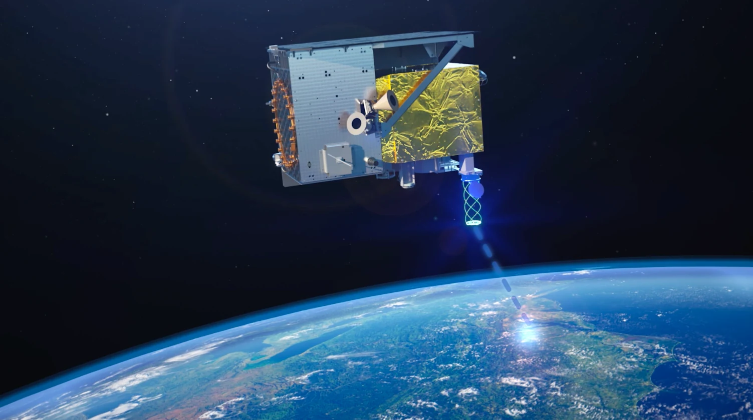 Spacecraft mission render